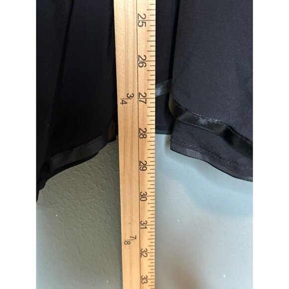 VTG Deb Medium Y2K 90s Strappy Tiered Satin Trim Tiered Bow Bling Party Dress - Picture 5 of 10